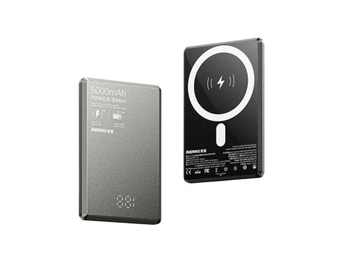 REMAX Slim Card Size 20W MagSafe Magnetic Wireless Charging Power Bank [RPP-1] 5000 mAh